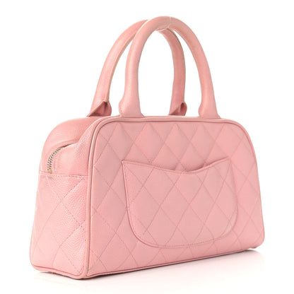 Chanel Caviar Quilted Small Bowler Pink 3 of 24
