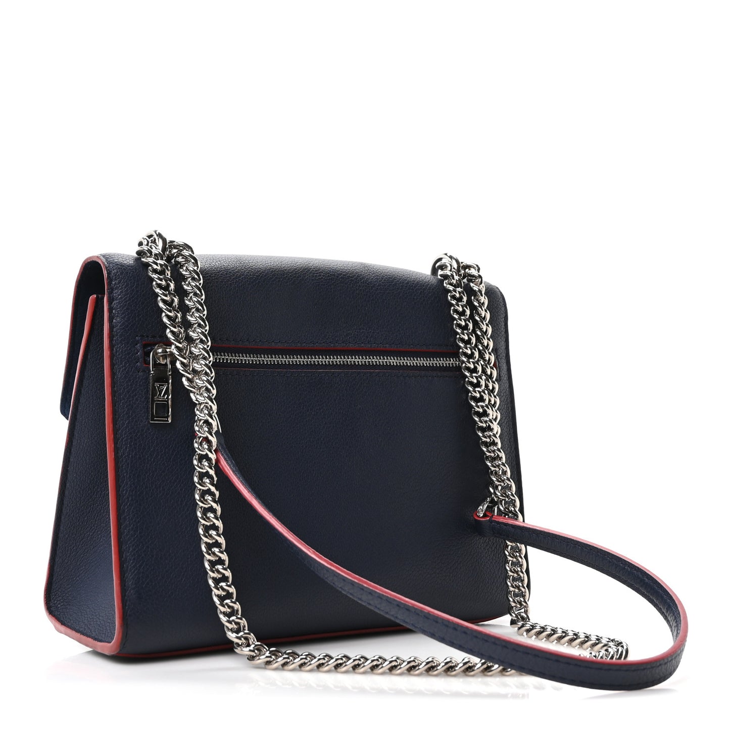 Soft Calfskin My Lockme Chain Bag BB Marine Rouge