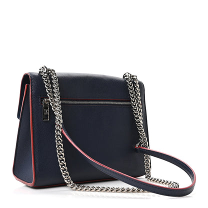 Louis Vuitton Soft Calfskin My Lockme Chain Bag BB Marine Rouge 3 of 9