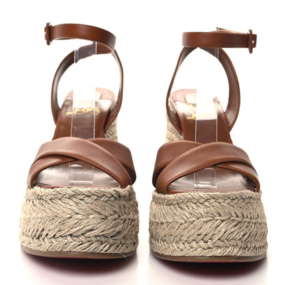 Christian Louboutin Goatskin Super Mariza 130 Espadrille Sandals 38 Black 2 of 7