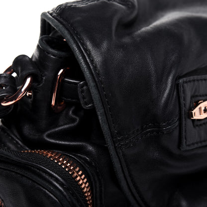 Alexander Wang Lambskin Mini Marti Backpack Washed Black Rose Gold Hardware 14 of 25