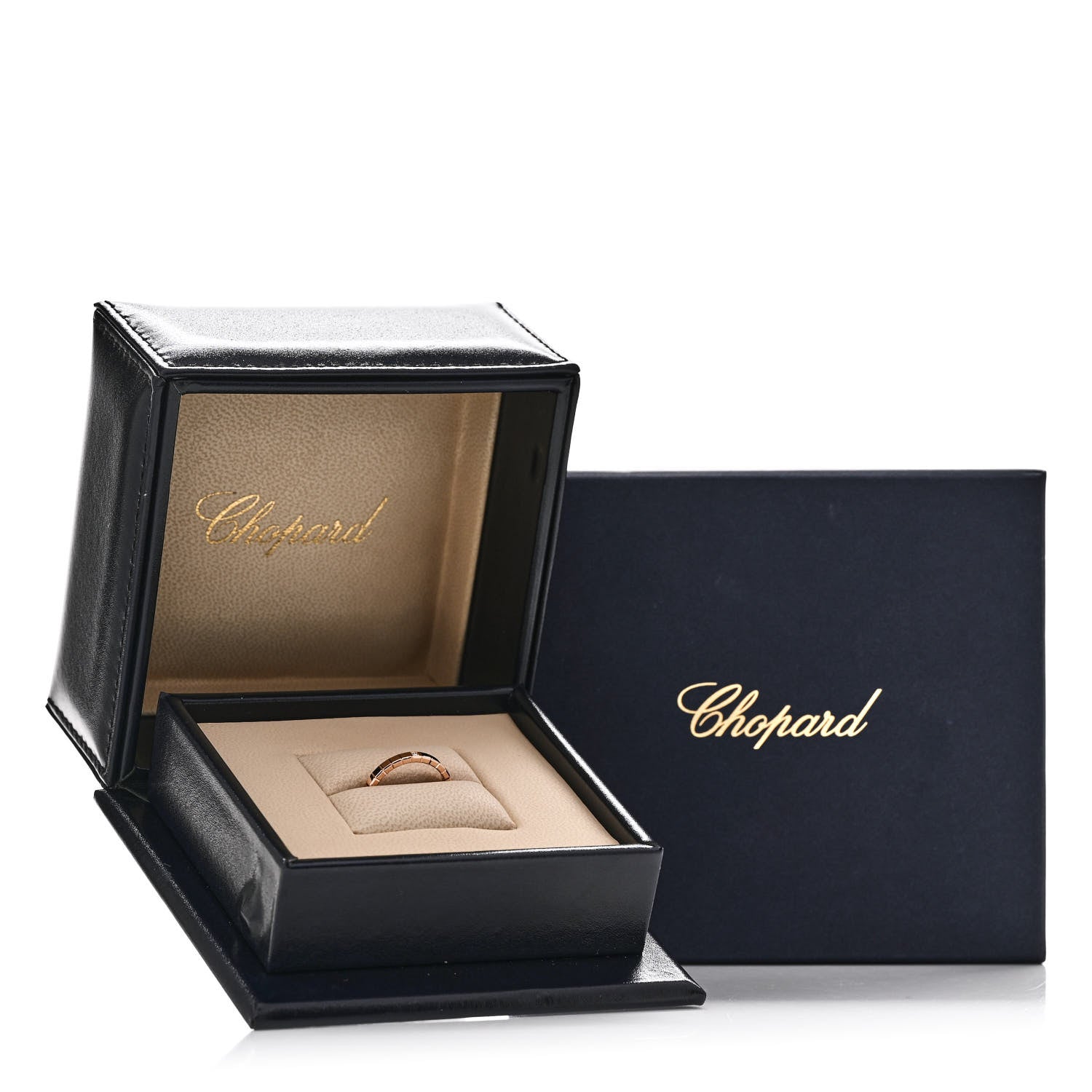 Chopard 18K Rose Gold Diamond Ice Cube Band Ring 53 6.25 6 of 6