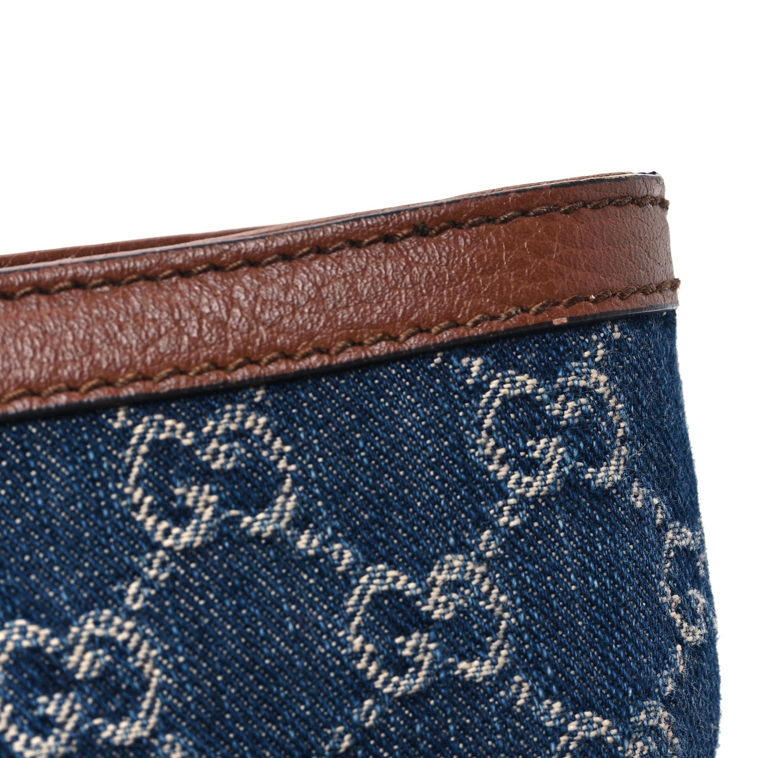 Gucci New Denim GG Monogram Medium Ophidia Shopping Tote Blue Tea Cuir 13 of 13