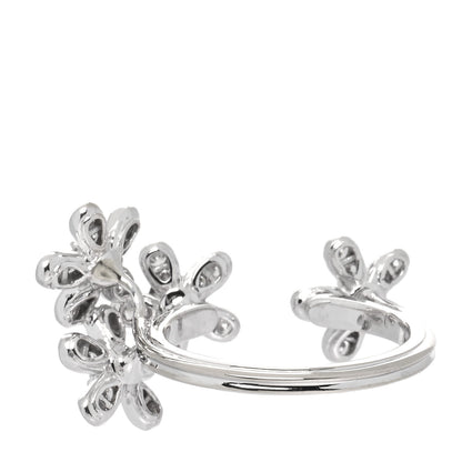 Van Cleef & Arpels 18K White Gold Diamond Socrate Between The Finger Ring 54 7 3 of 4