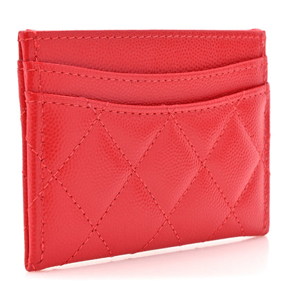 Chanel Caviar Quilted Card Holder Red 3 of 13