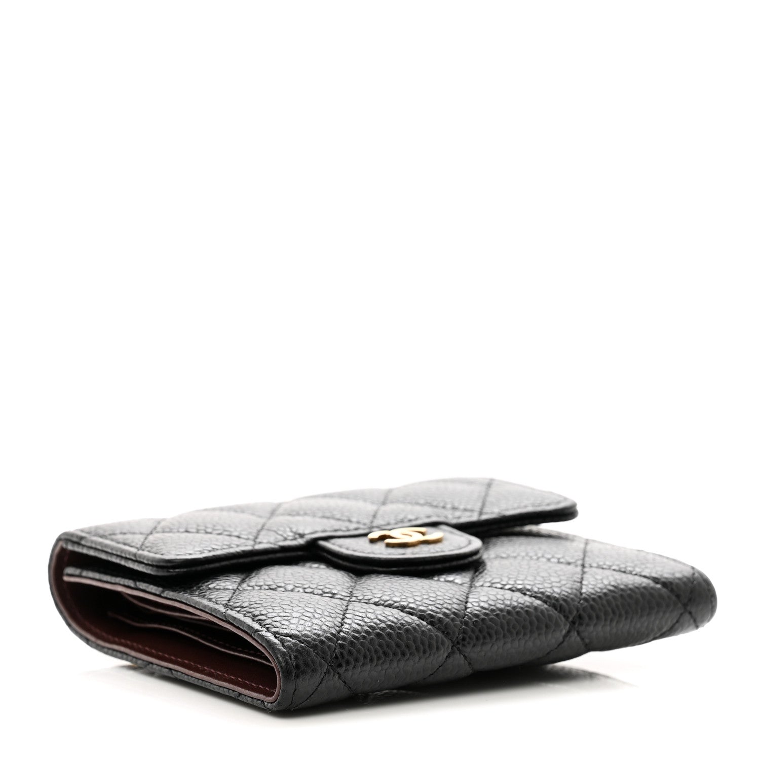 Chanel Caviar Quilted Compact Flap Wallet Black 4 of 9