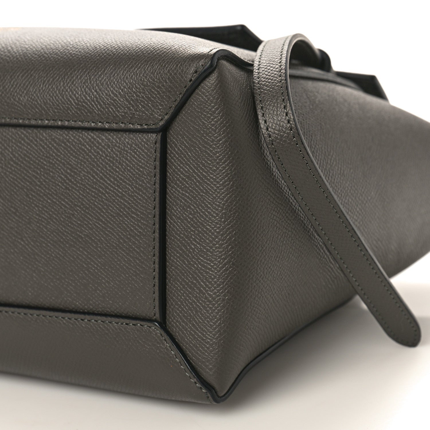 Celine Grained Calfskin Micro Belt Bag Grey 9 of 10