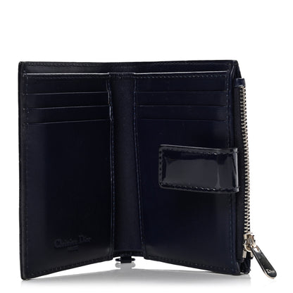 Christian Dior Patent Cannage Lady Dior Eden Wallet Navy Blue 5 of 11