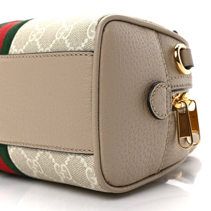 Gucci GG Supreme Monogram Textured Dollar Calfskin Web Mini Ophidia Top Handle Bowler Bag Beige Mystic White Oatmeal 8 of 8