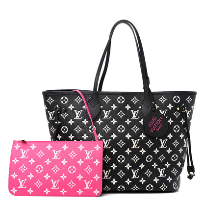 Louis Vuitton Empreinte Spring In The City Neverfull MM Black White Pink 1 of 9