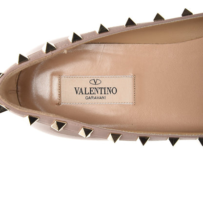 Valentino Garavani Patent Rockstud Ballerina Flats 40 Poudre 6 of 9