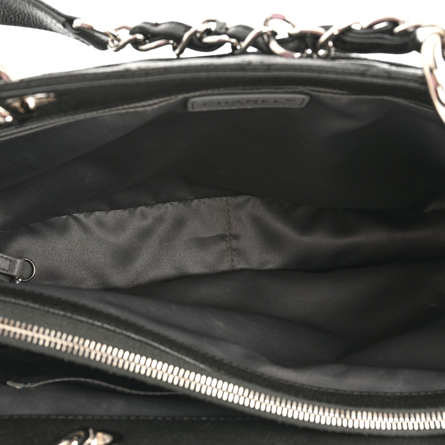 Caviar Quilted Grand Shopping Tote GST Dark Grey