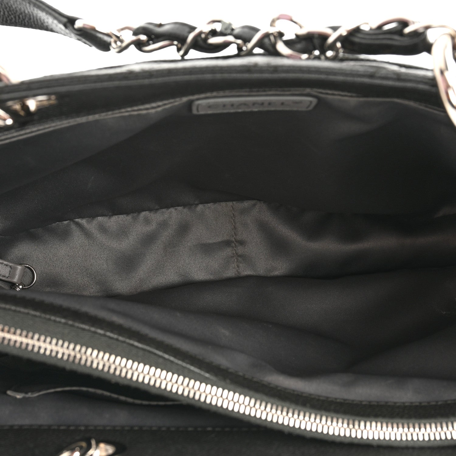 Chanel Caviar Quilted Grand Shopping Tote GST Dark Grey 7 of 22