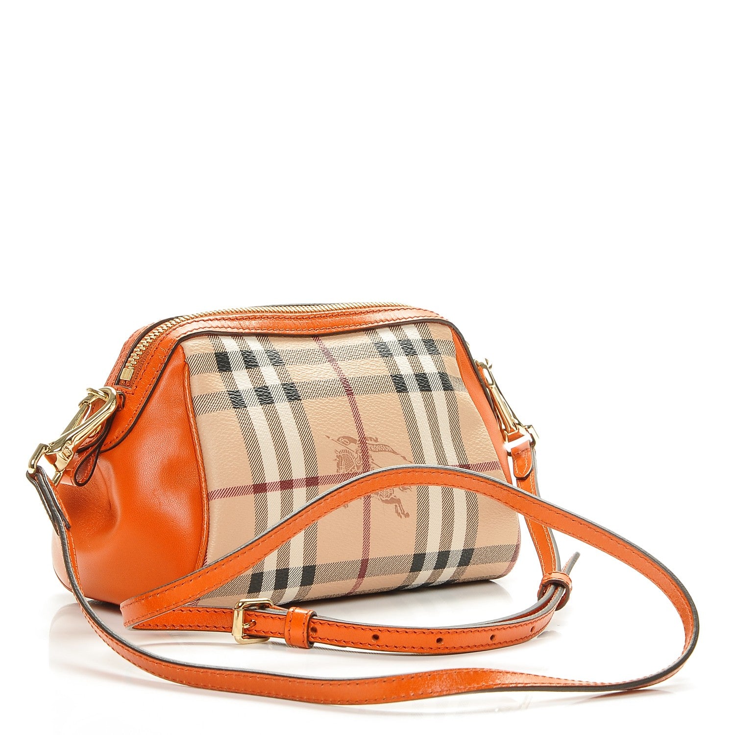 Burberry Haymarket Check Mini Blaze Crossbody Bag Burnt Amber 3 of 8