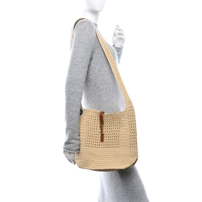 Saint Laurent Raffia Monogram Hobo Naturale 2 of 10