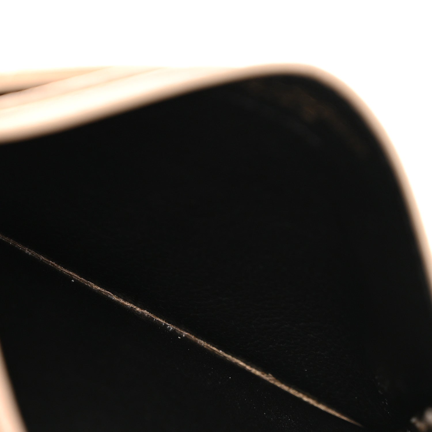 Saint Laurent Grain De Poudre Matelasse Chevron Monogram Credit Card Case Dark Beige 5 of 9
