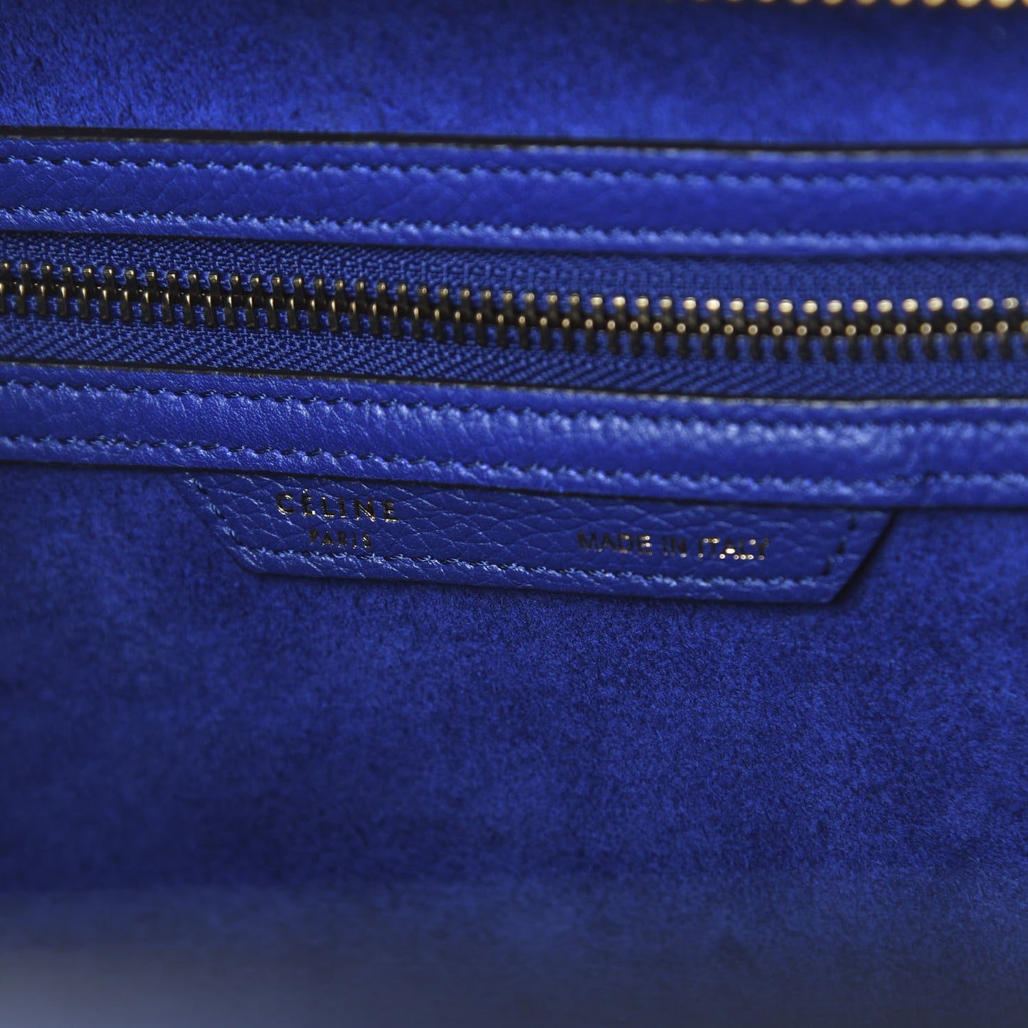 Drummed Calfskin Mini Luggage Indigo