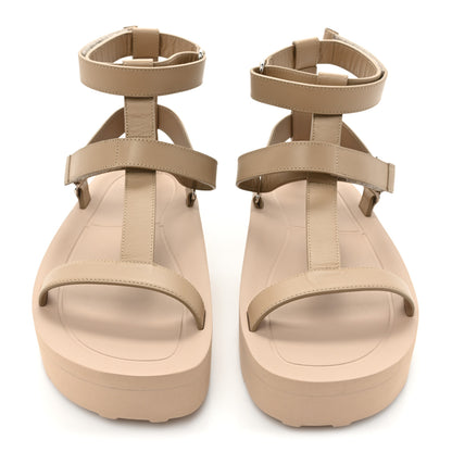 Hermes Calfskin Womens Enid Sandals 40 Argile 2 of 10