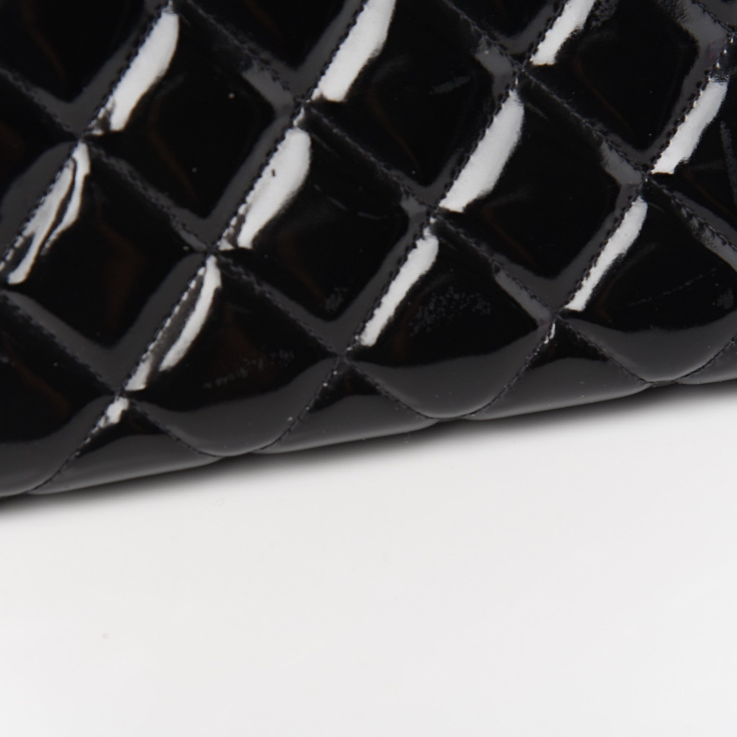 Chanel Patent Quilted Jumbo Kelly Flap Black 8 of 15