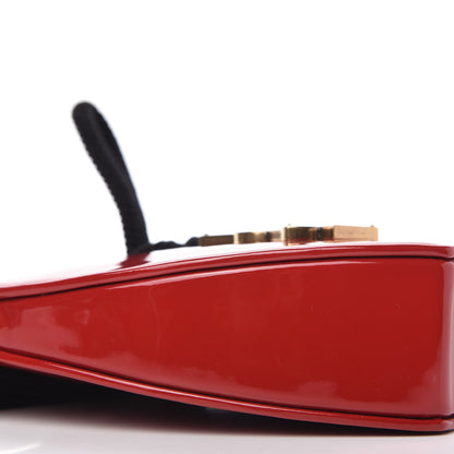 Saint Laurent Patent Sac Coeur Heart Shaped Clutch Red 6 of 10