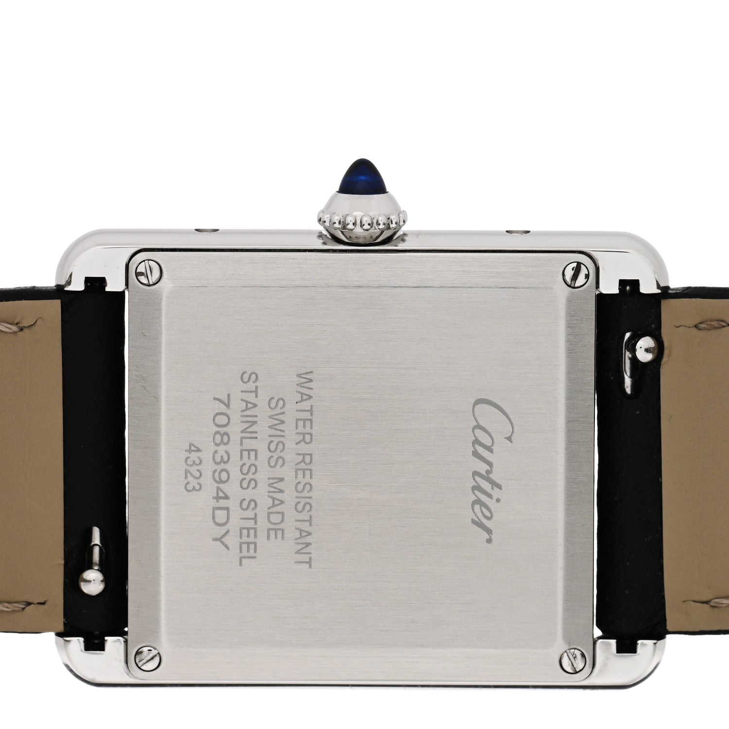 Cartier Stainless Steel Calfskin 25mm Must de Cartier Tank Quartz Watch 4 of 5