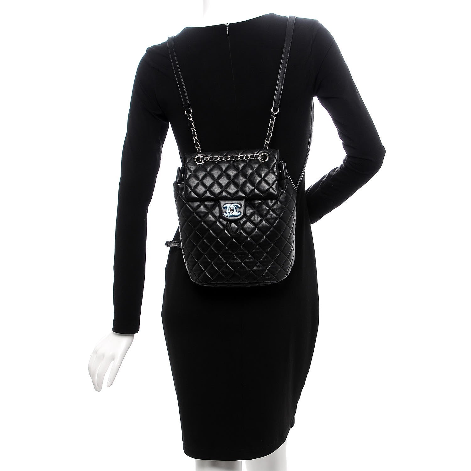 Chanel Lambskin Quilted Small Urban Spirit Backpack Black 2 of 10