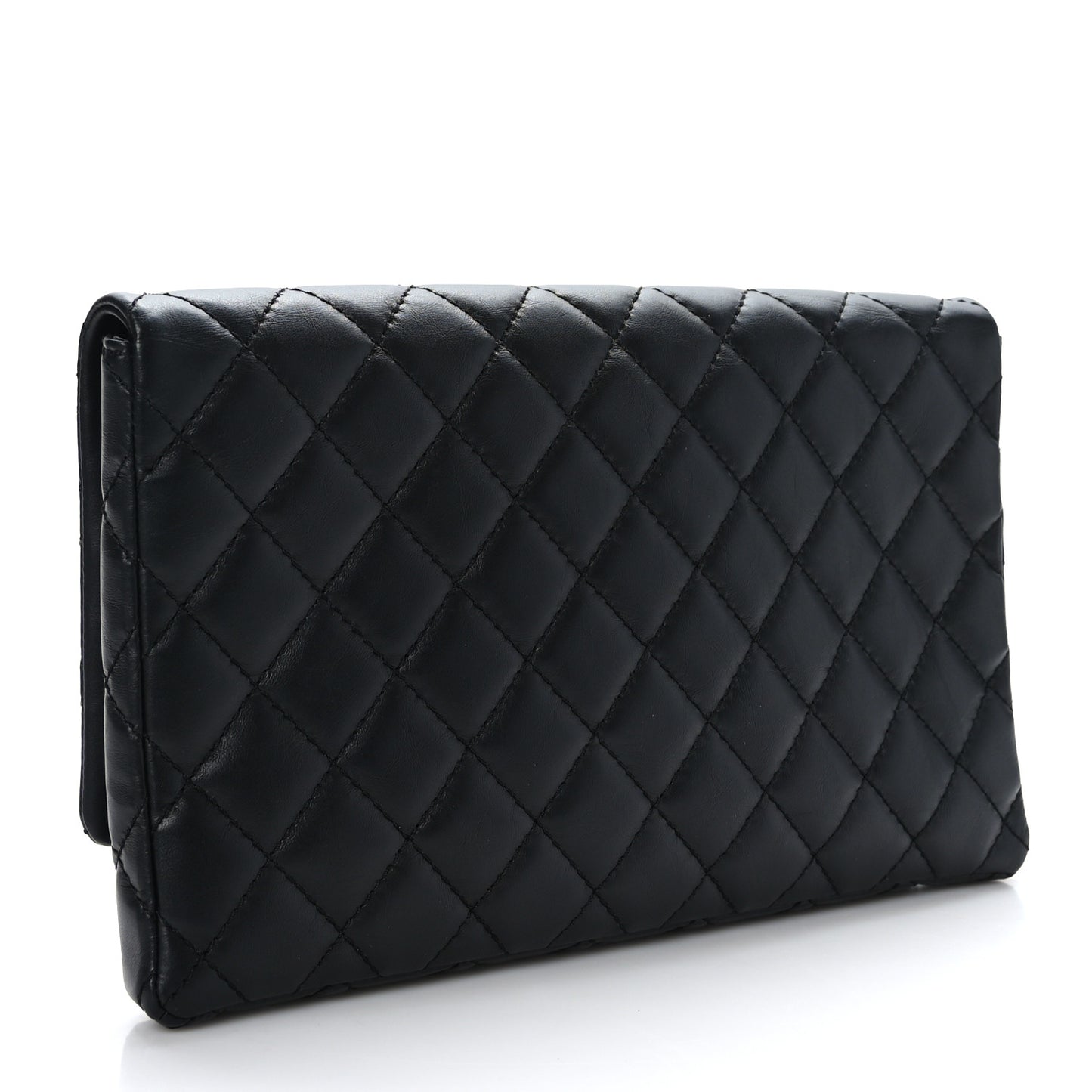 Aged Calfskin Quilted Reissue 2.55 Clutch Black