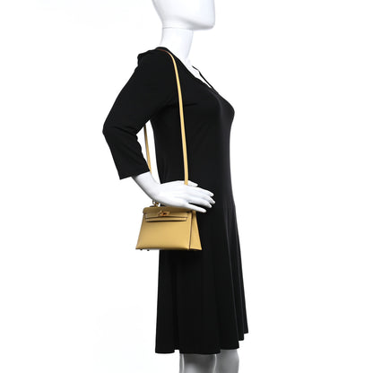 Hermes Chevre Mysore Mini Kelly Sellier 20 Foin 3 of 10