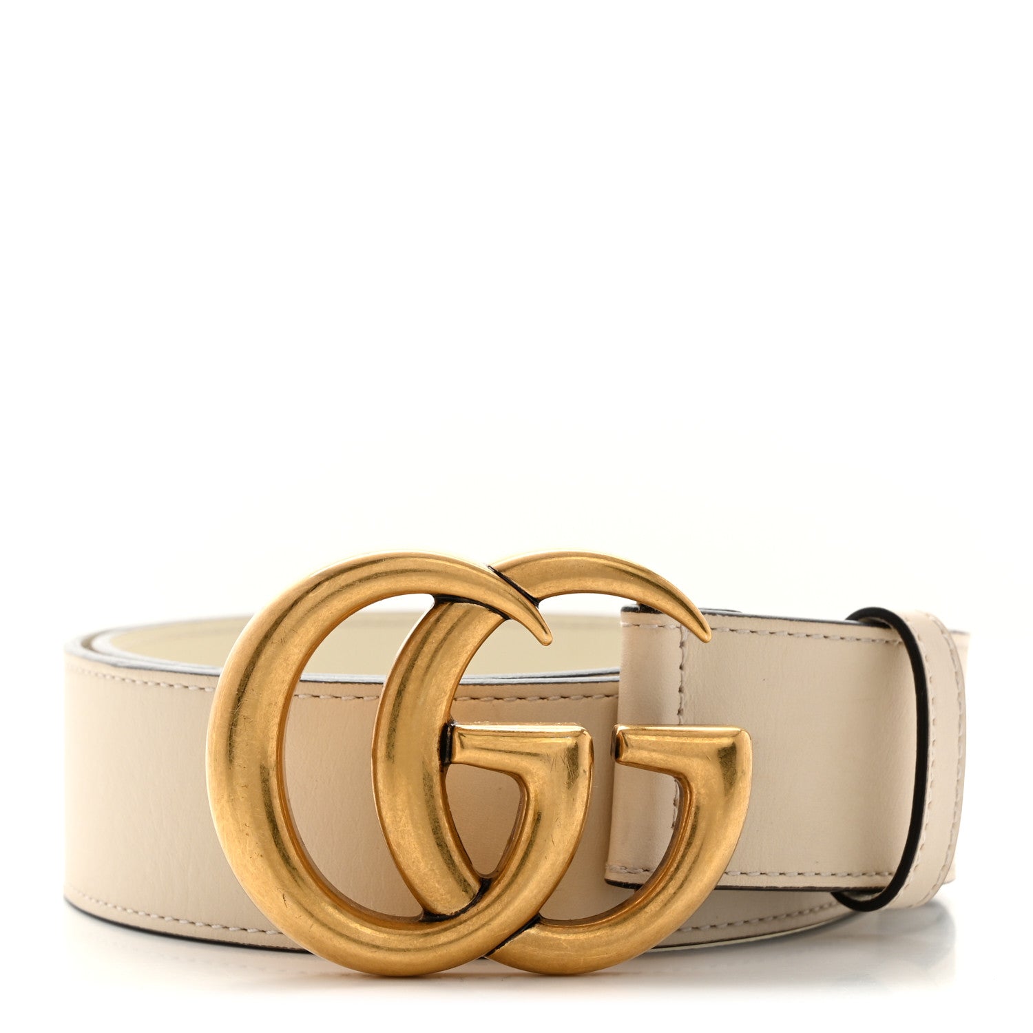 Gucci Calfskin Double G 40mm Belt 80 32 Mystic White 1 of 5