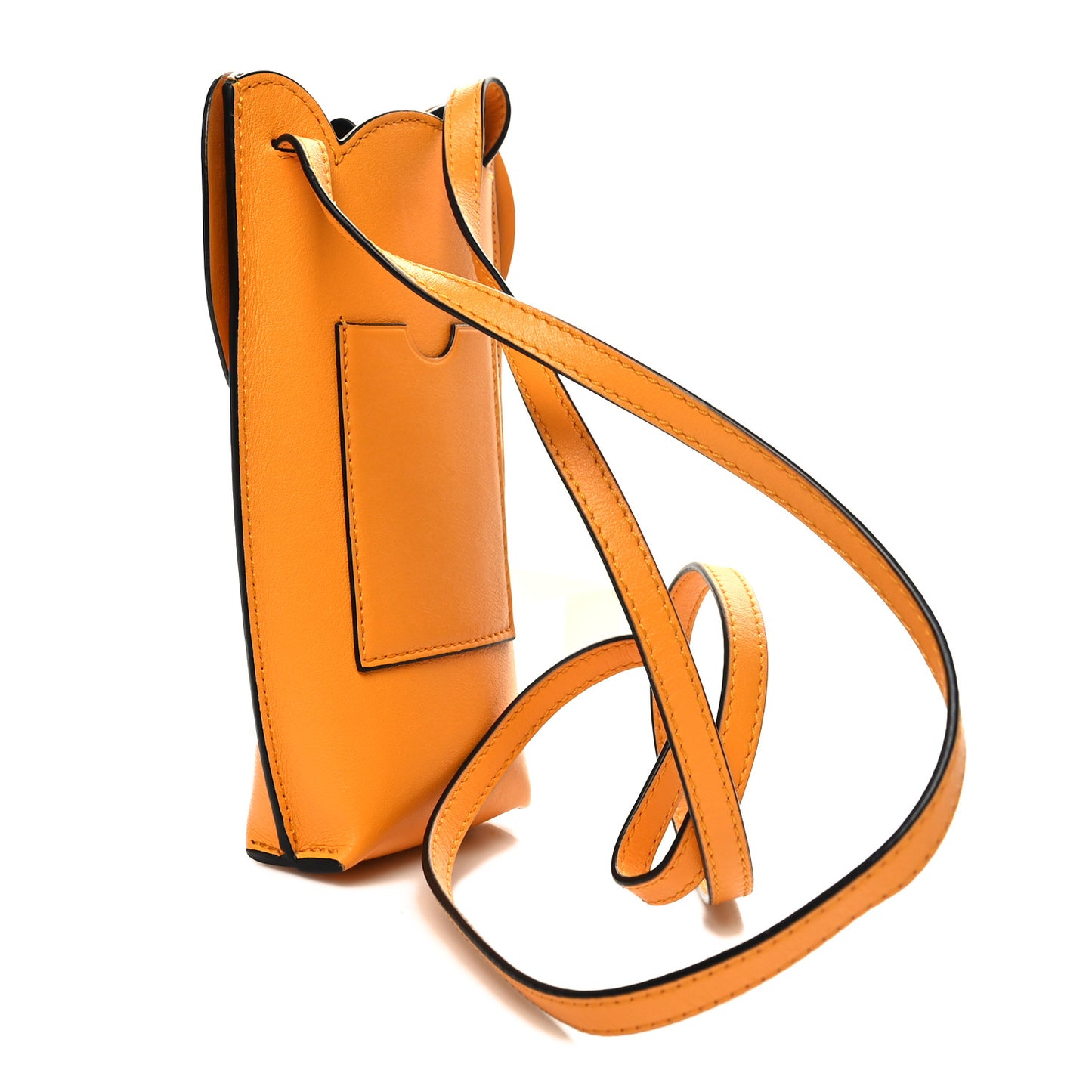 Calfskin Elephant Pouch Crossbody Bag Mandarin
