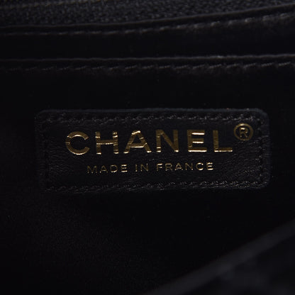 Chanel Velvet Pearl Quilted Medium Single Flap Black 6 of 9