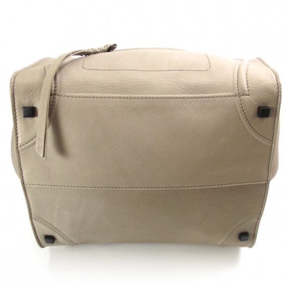 Celine Leather Phantom Luggage Bag Taupe 4 of 9