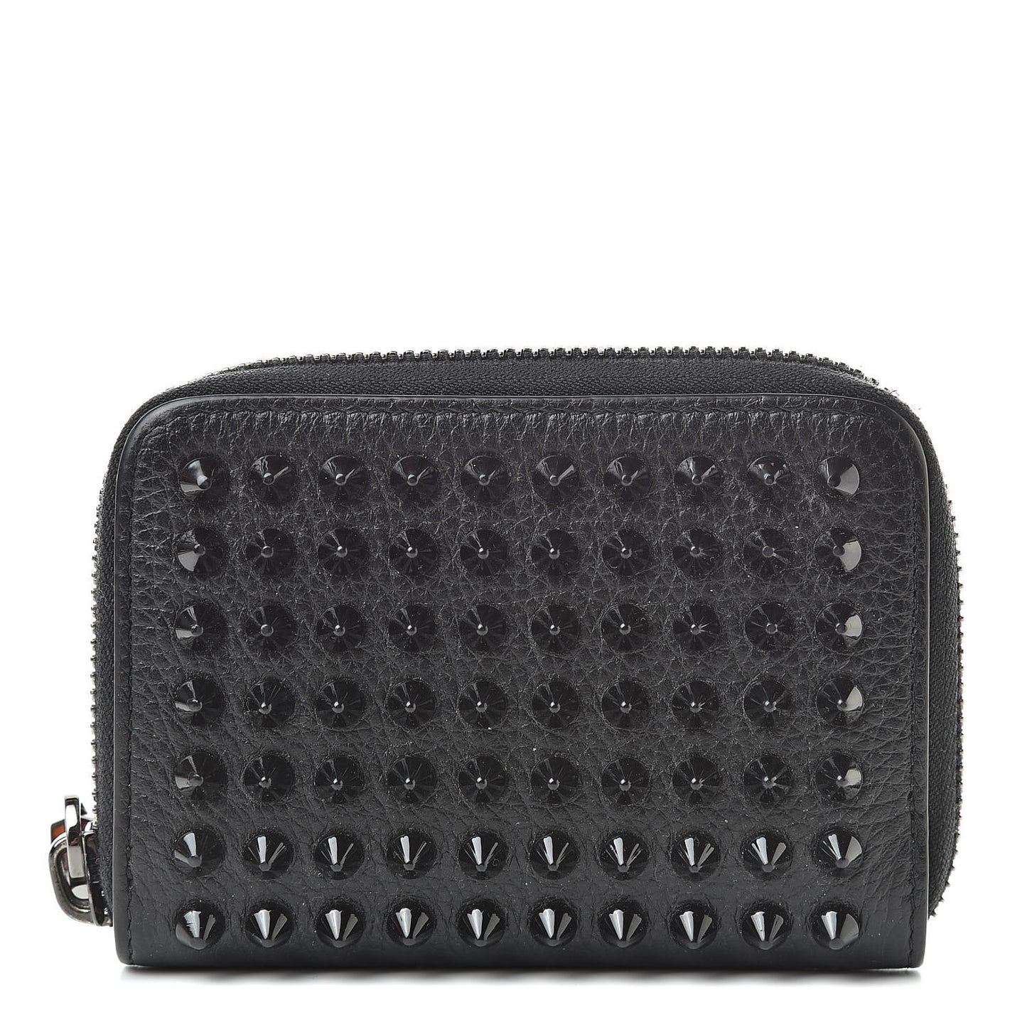 Calfskin Studded Panettone Coin Purse Black