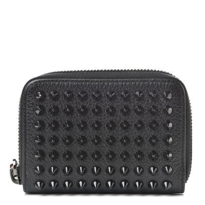 Christian Louboutin Calfskin Studded Panettone Coin Purse Black 1 of 9