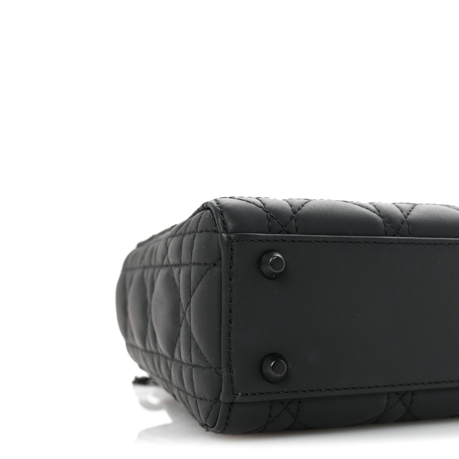Christian Dior Ultra Matte Calfskin Cannage Mini Lady Dior Black 8 of 9