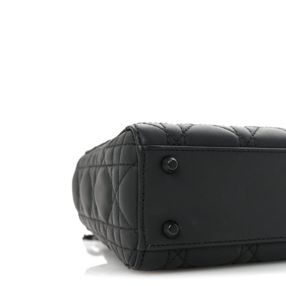 Christian Dior Ultra Matte Calfskin Cannage Mini Lady Dior Black 8 of 9