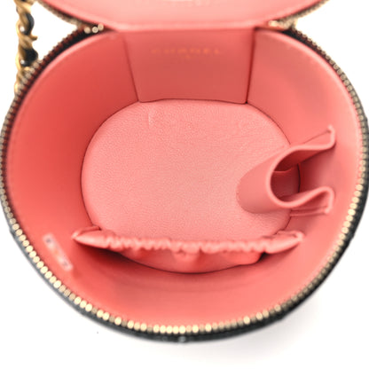 Chanel Patent Quilted Afternoon Tea Top Handle Vanity Case With Chain Black 5 of 11