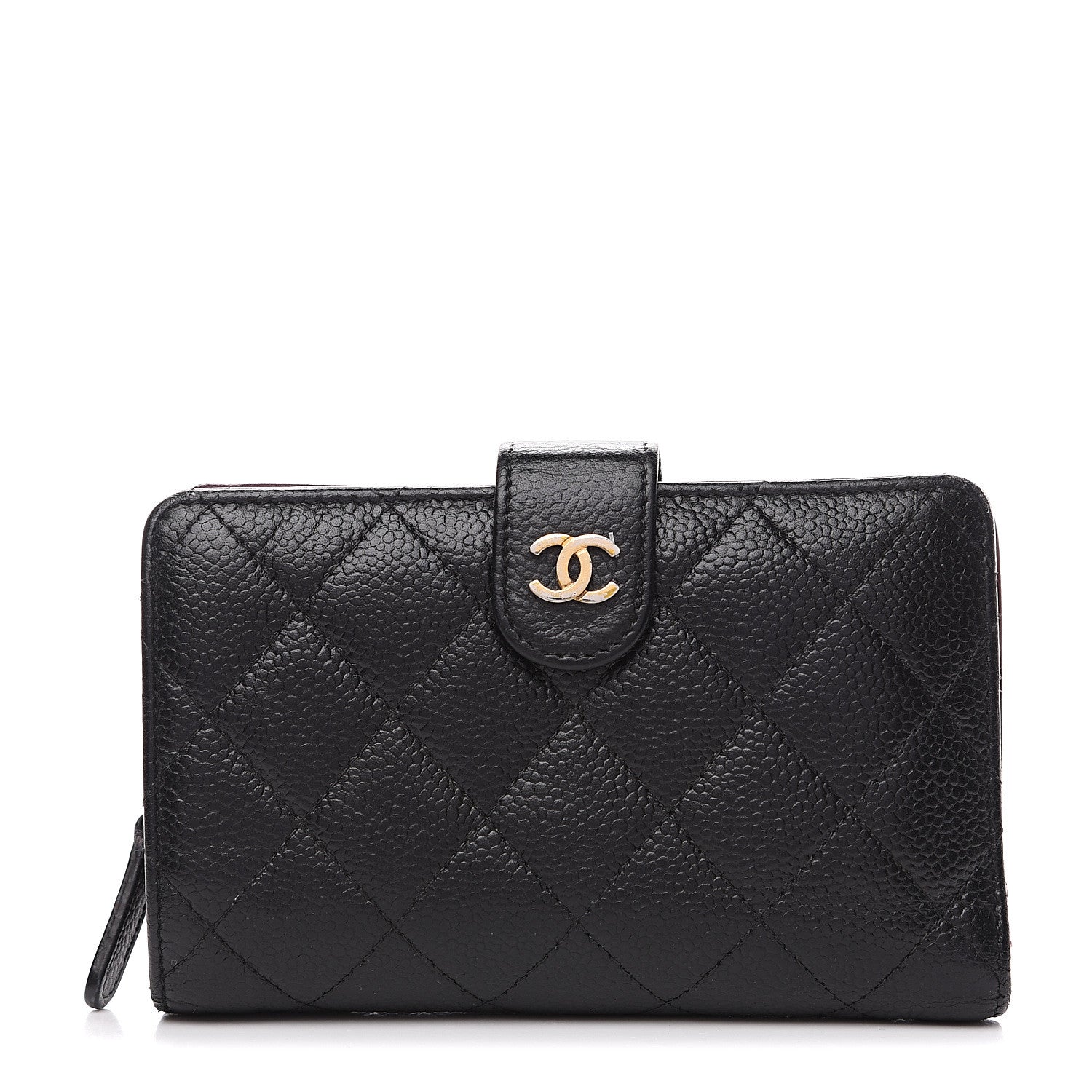 Chanel Caviar Quilted CC French Wallet Black 1 of 12