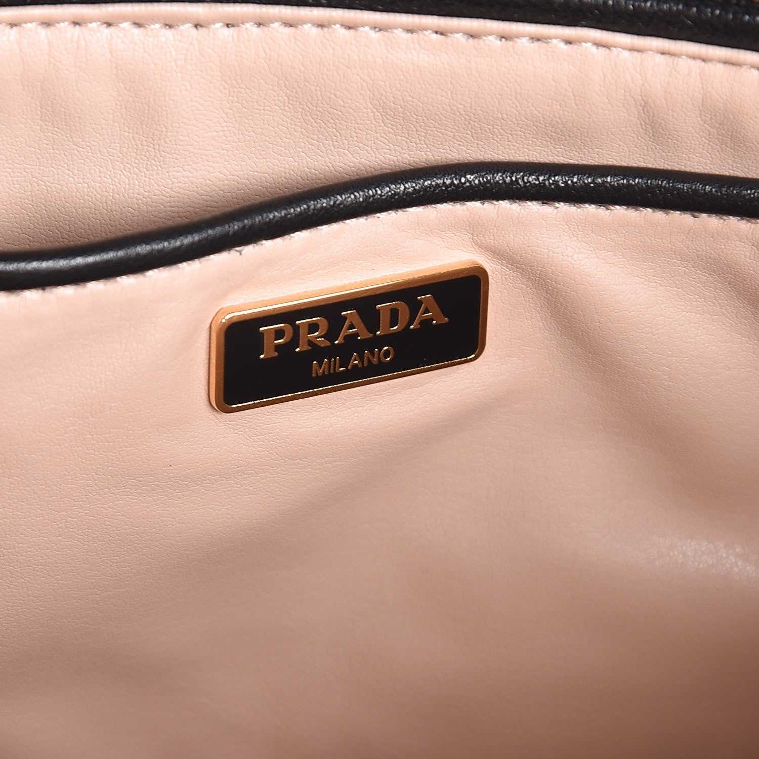 Prada Nappa Cigarette and Lips Oversize Clutch Black 6 of 8