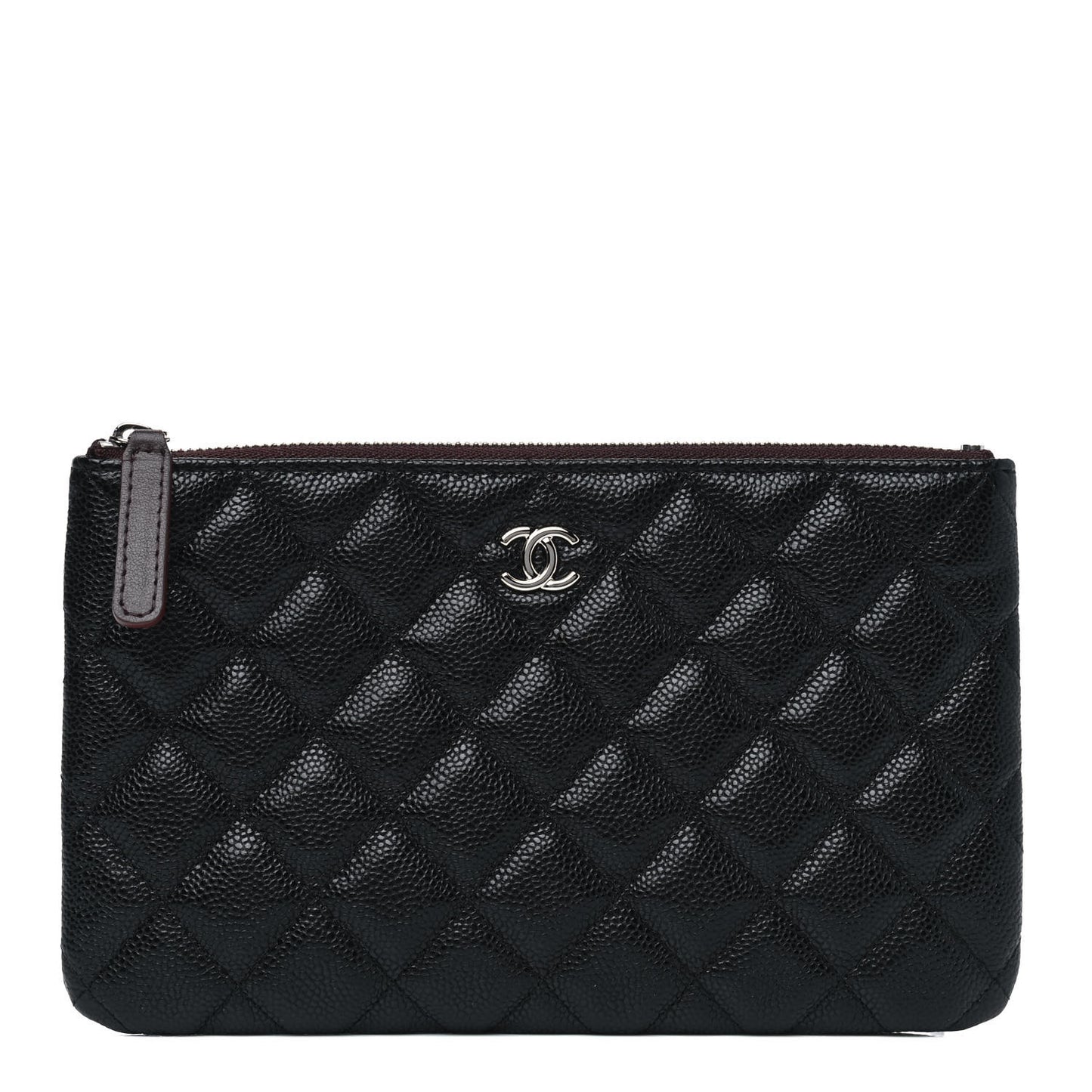 Caviar Quilted Cosmetic Case Black