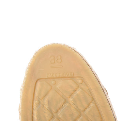 Chanel Lambskin CC Espadrilles 38 Beige Black 8 of 9