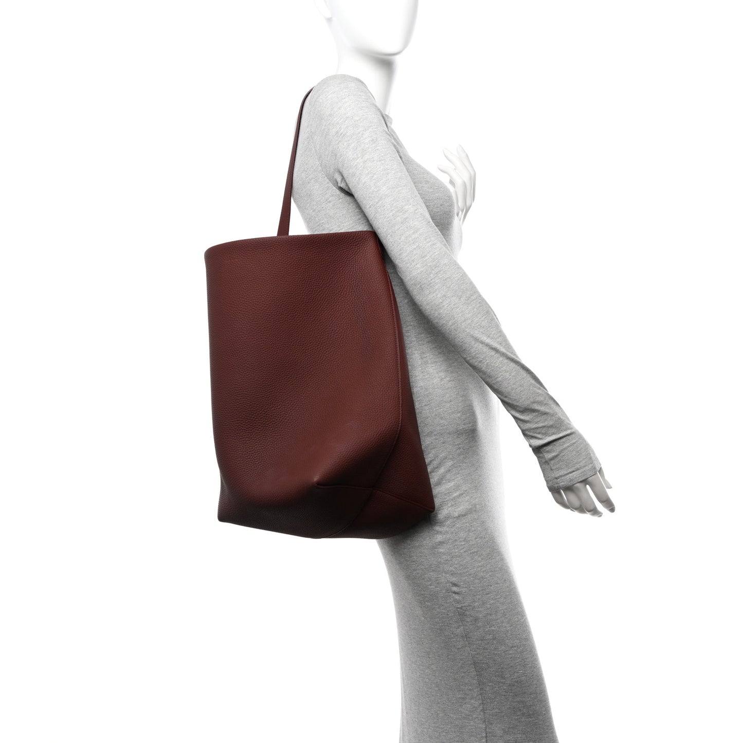 Grained Calfskin Large N/S Park Tote Burnt Wood