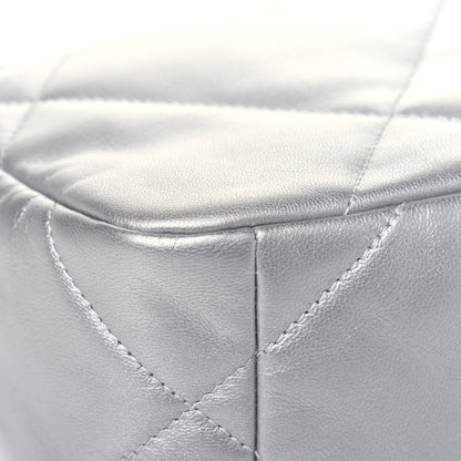 Chanel Metallic Goatskin Quilted Medium Chanel 19 Flap Silver 13 of 18