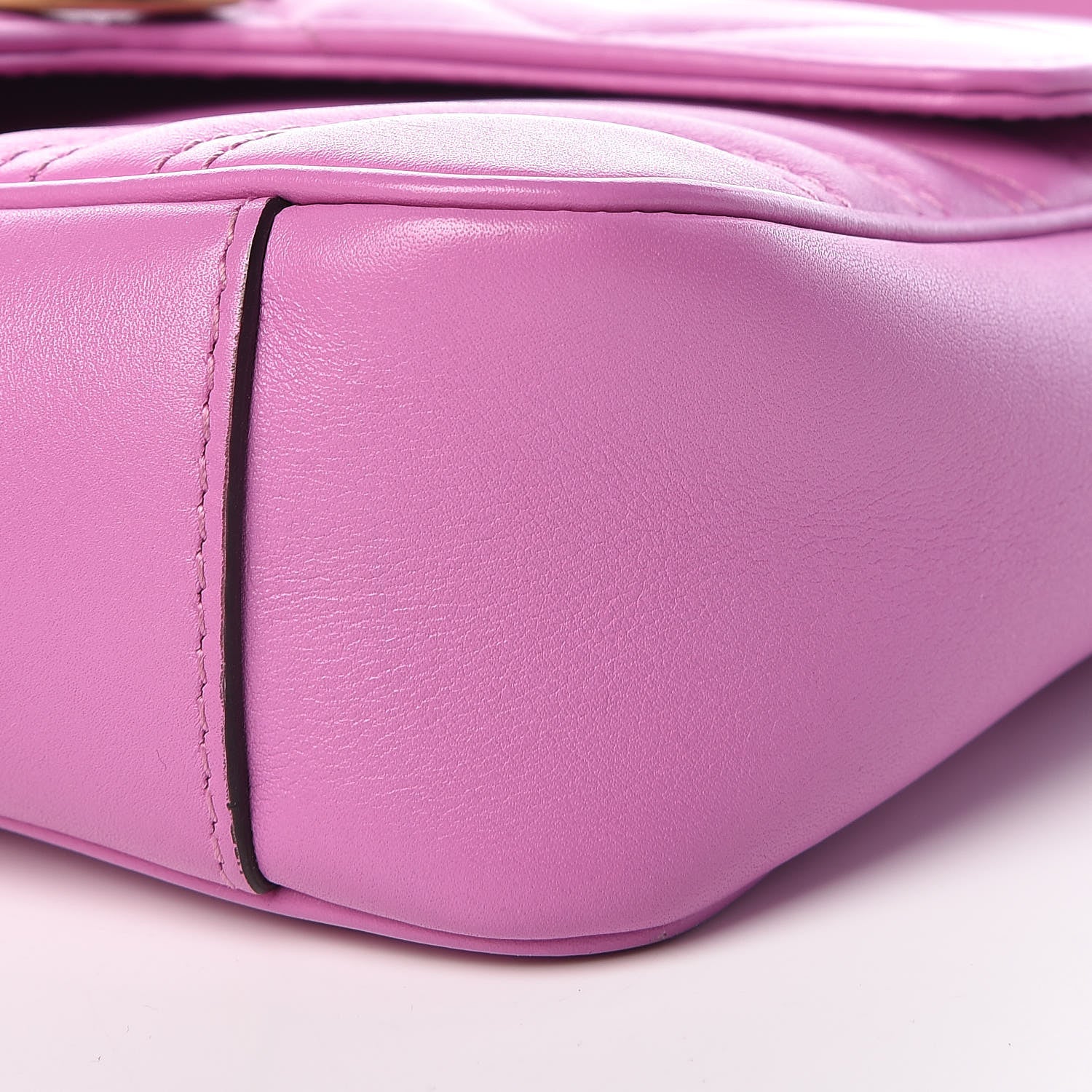 Gucci Calfskin Matelasse Mini GG Marmont Shoulder Bag Candy Mousse 7 of 12
