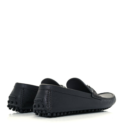 Louis Vuitton Taiga Mens Hockenheim Moccasin Loafers 9 Ardoise 4 of 11