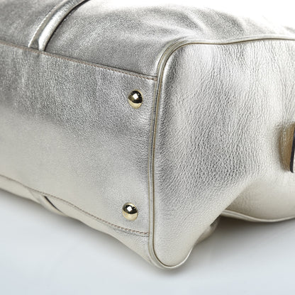 Gucci Metallic Calfskin Large Britt Boston Gold 9 of 15