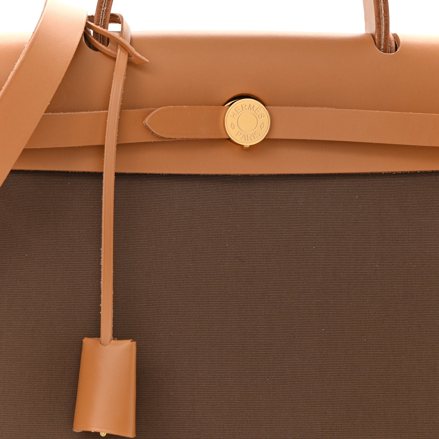 Vache Hunter Toile Herbag Zip 31 PM Etoupe Dune Fauve