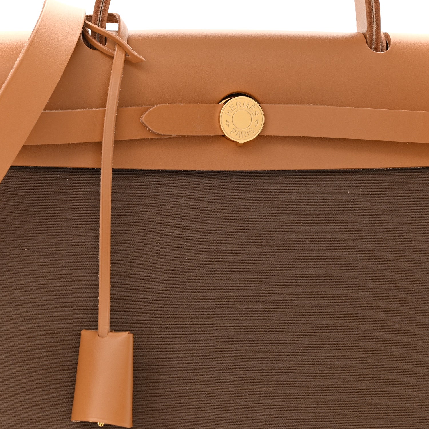 Hermes Vache Hunter Toile Herbag Zip 31 PM Etoupe Dune Fauve 11 of 12