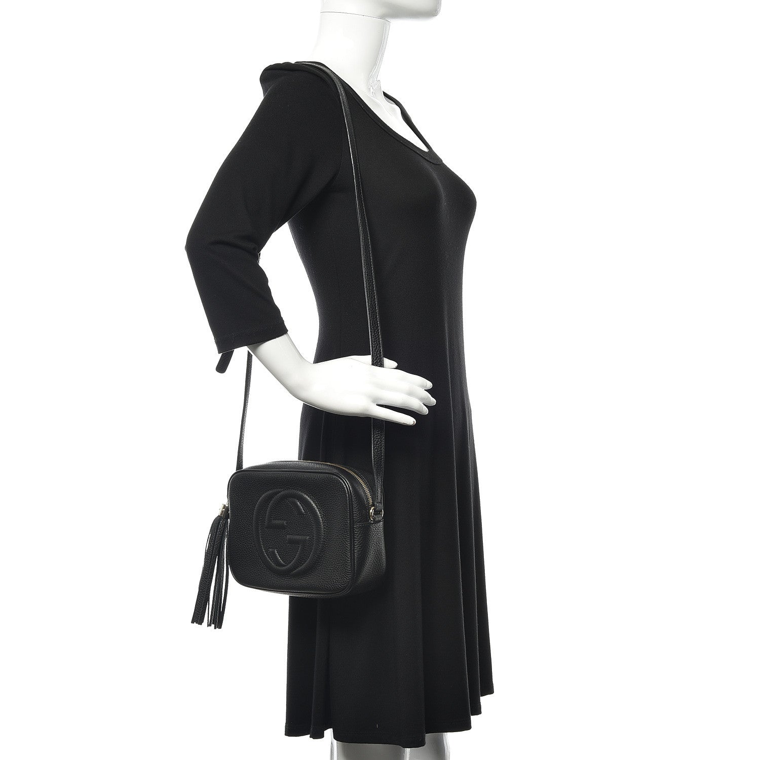 Gucci Pebbled Calfskin Small Soho Disco Bag Black 2 of 11