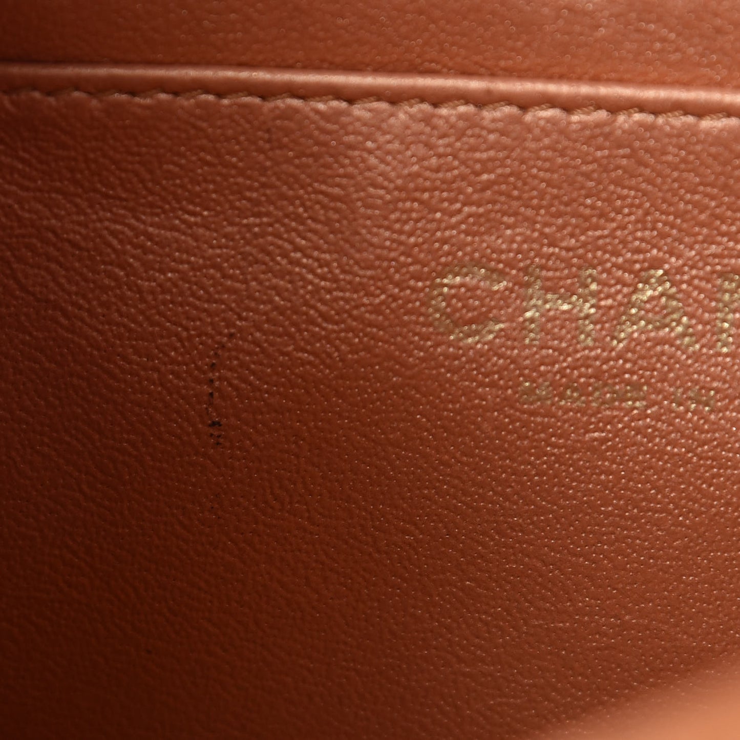 Metallic Lambskin Quilted Mini Rectangular Flap Copper